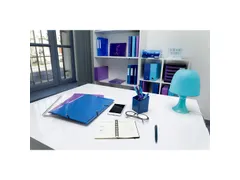 Elastomap A4 3 kleppen IDERAMA Maxi Capacity glanskarton blauw