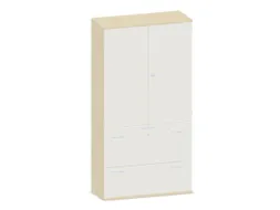 kantoorkast,HxBxD 1920x1000x430mm,decor romp esdoorn,decor front wit