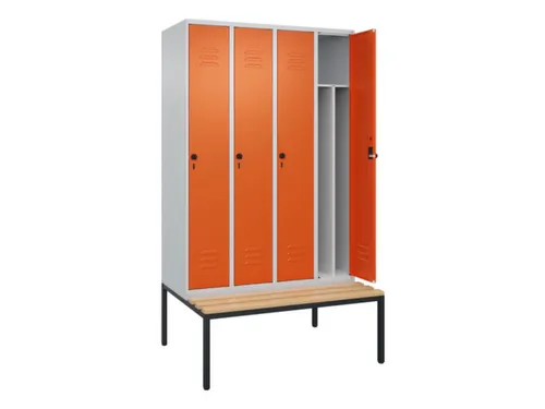 locker voor scheiding van kleding,HxBxD 2120x1200x815mm,4vak