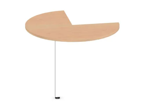 aanbouwtafel,i.h.v.,HxØ 720-840x1000mm,driekwartrond,NE-esdoorn