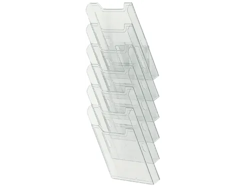 Folderhouder Exacompta wand A4 6-vaks staand helder transparant
