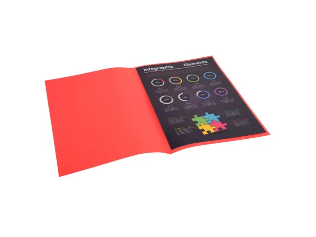 Vouwmap Rock's 80 Grams A4, Pak Van 30 Stuks Rood