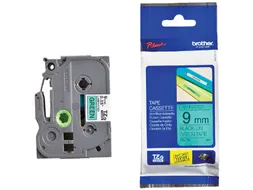 Labeltape Brother P-touch TZe-721 standaard 9mm zwart op groen