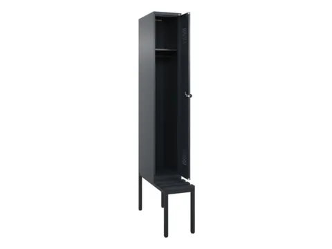 locker met bank,HxBxD 2120x300x815mm,1vak,vak B 300mm,draaigrendel