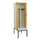 PBM-locker met bank,HxBxD 2120x600x815mm,2vak,vak B 300mm,draaigrendel