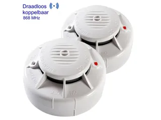 Rookmelder Fito optisch inclusief 3V lithium batterij draadloos koppel - 3