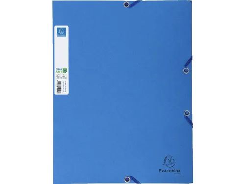 Elastomap Exacompta Clean'Safe 3-kleppen glanskarton blauw -