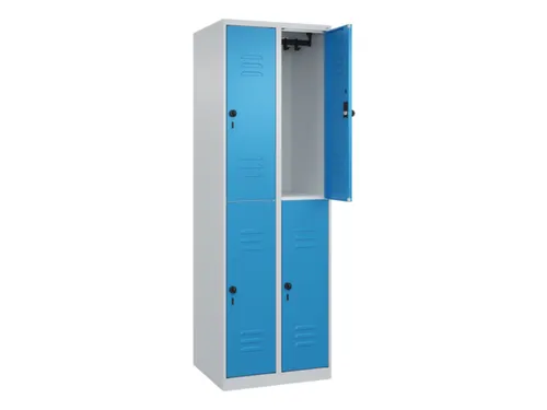 dubbeldekse locker,HxBxD 1850x600x500mm,2x2vak.,vak B 300mm