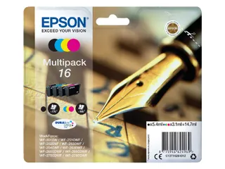 Epson 16 T1626 Inktcartridges Zwart + 3 Kleuren - 1