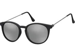 Zonnebril Montana met Revo rond spiegelglas mat zwart