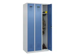 locker,HxBxD 1850x900x500mm,3vak,vak B 300mm,cil.-slot,staand op vloer