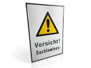 waarschuwings-combibord,v. binnen/buiten,Pas op! Daklawine - 1