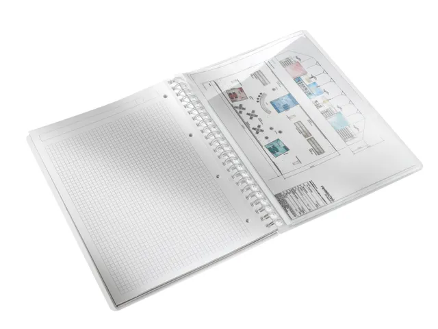 WOW schrift ft A4, geruit 5 mm, blauw