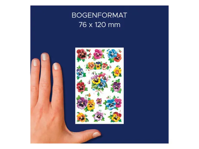 papieretiket Z-design Creative pak a 3 vel viooltjes