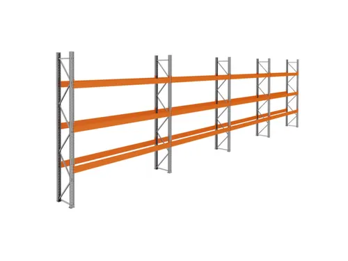palletstelling,basis+3xaanbouw,HxBxD 3990x14900x750mm,vakl. 3400kg