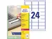 Avery NoPeel Anti-fraude etiketten 63,5x33,9mm Wit 480 stuks