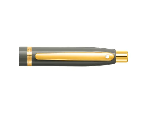 Balpen SHEAFFER VFM 9427 Glossy Light Gray met PVD Gold-Tone Trim