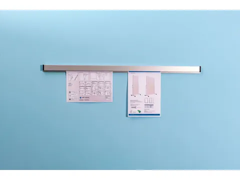 Paperrail 200cm aluminium grijs