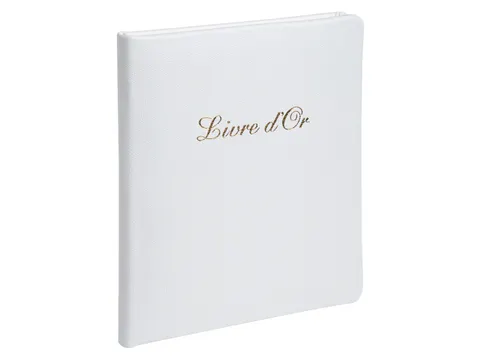 Gastenboek Alpille 2 6x22cm 140bl wit