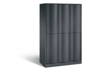 lockerkast cil.slot 1950x1150x540mm 3x2 vakken RAL7021 front RAL7021 - 2
