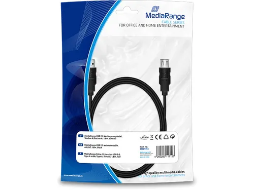 Usb 2.0 Verlengkabel MRCS154 stekker A stopcontact A 1,8m