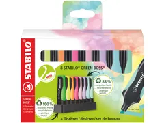 Markeerstift STABILO GREEN BOSS 6070/8 pastel assorti deskset à 8st