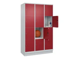 lockerkast,HxBxD 1950x1200x500mm,3x4vakken,vak B 400mm,cil.-slot