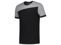 Tricorp Bicolor naden 102006 T-shirt, zwart/grijs, maat S, per stuk