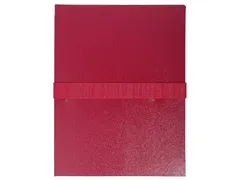 Map met uitrekbare rug balacron Klittenband sluiting 24x32 Bordeaux