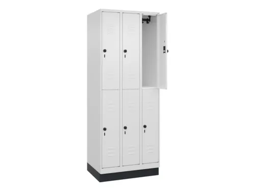 dubbeldekse locker,HxBxD 1950x750x500mm,3x2vak.,vak B 250mm