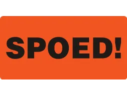 Etiket SPOED 500 etiketten Rol 500 Etiketten 80x40mm