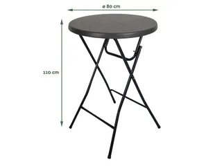 Statafel BRASQ 80cm BT100 zwart - 3