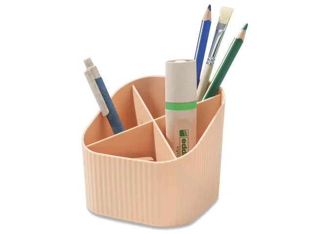 Porte-stylo HAN Re-X-LOOP 4 compartiments 100% recyclé orange pastel