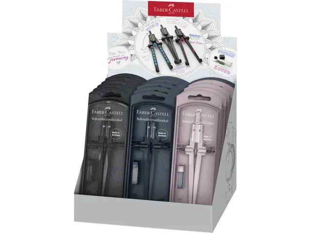 Snelverstelpasser Faber-Castell Stream 15st. display blackstone, shiny