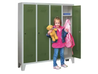 lockerkast v. kinderen,HxBxD 1300x1030x300mm,RAL7035,front RAL6011 - 2