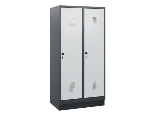 schoollocker,HxBxD 1630x800x500mm,2vak,vak B 400mm,draaigrendel,sokkel