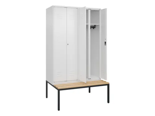 locker voor scheiding van kleding,HxBxD 2120x1200x815mm,4vak
