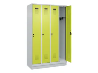 locker,HxBxD 1950x1200x500mm,4vak,vak B 300mm,draaigrendel,sokkel - 2