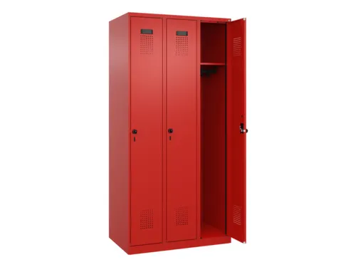 locker,HxBxD 1850x900x500mm,3vak,vak B 300mm,draaigrendel