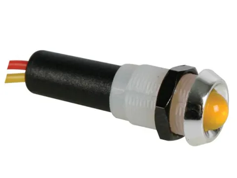 Led Lamp 12V Geel - Chromen Behuizing