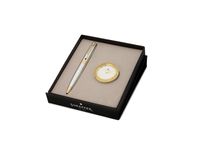 Balpen Giftset SHEAFFER 300 G9342 Bright chrome gold tone met gold pla