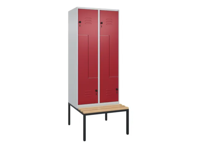 armoire vestiaire Z HxlxP 2120x800x815mm 4compart.