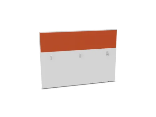 baliepaneel,v. bureau,aanbouw achter,B 1600mm,Bl-wit,BN3012-oranje