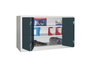 Ruime Vouwdeurkast 1000x1500x400mm 2legborden Ral7035 Front Ral7016 - 1
