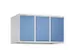 opzetkast,v. locker,3vak.,vak B 300mm,HxBxD 500x900x500mm,cilinderslot