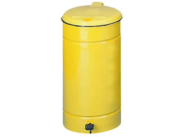 afvalverzamelaar,1x70l,HxØ 700x450mm,klemring,romp staal RAL1023