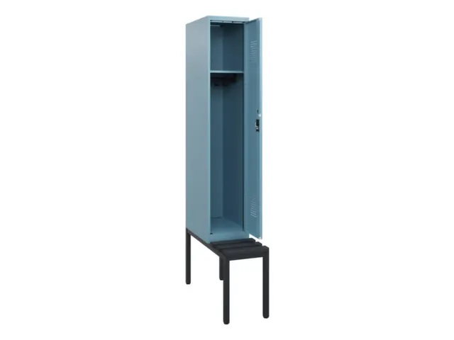 locker met bank,HxBxD 1950x300x815mm,1vak,vak B 300mm,cilinderslot