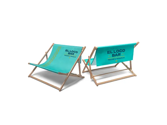 Print voor de Strandstoel Relax Duo met logobanner