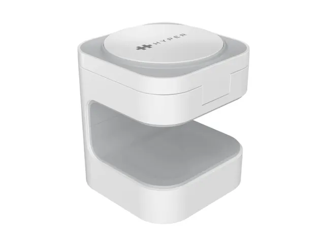 Support de charge magnétique Targus HyperJuice Qi2 3-en-1 blanc
