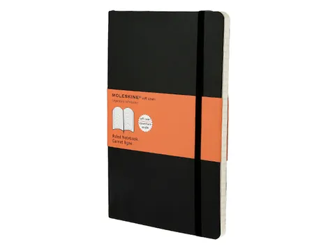 Notitieboek Moleskine large 130x210mm lijn soft cover zwart